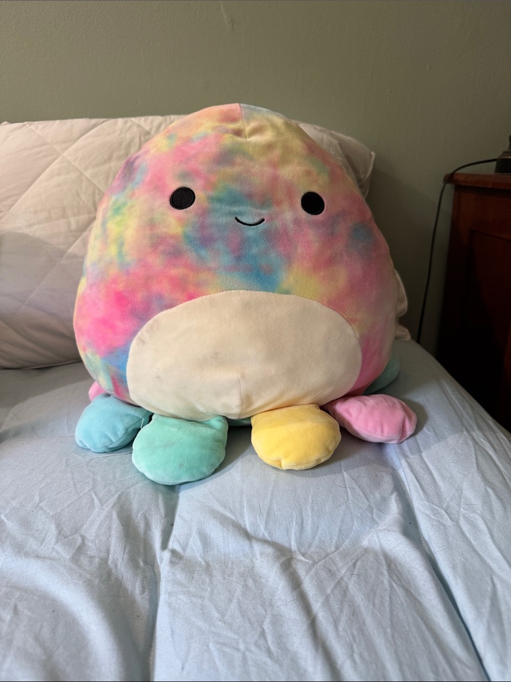 Squishmallows Pastel Tie-Dye Octopus Plush - Pink, Blue, Yellow, Green, Cream